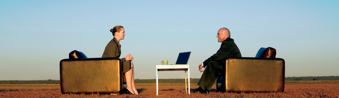 business meeting outside taking business virtually anywhere